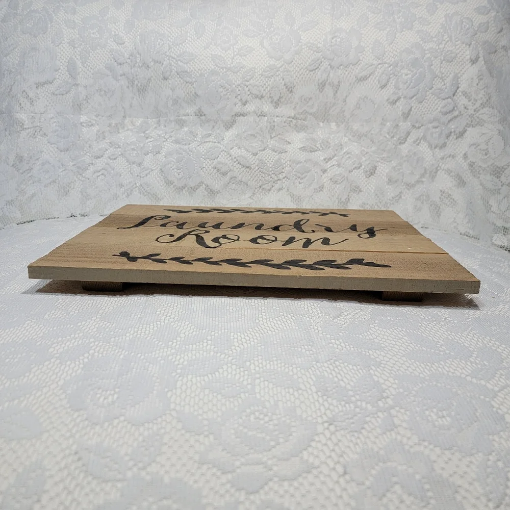 Rustic Woode Laundry Room Sign Hanging Farmhouse Wall Home Decor Shabby Chic 14